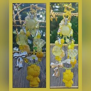 Yellow Hello Kitty Beaded Keychain/ bag charm/ dangler